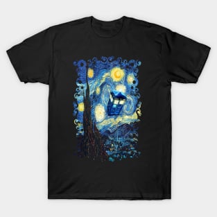 Blue Phone booth starry the night T-Shirt